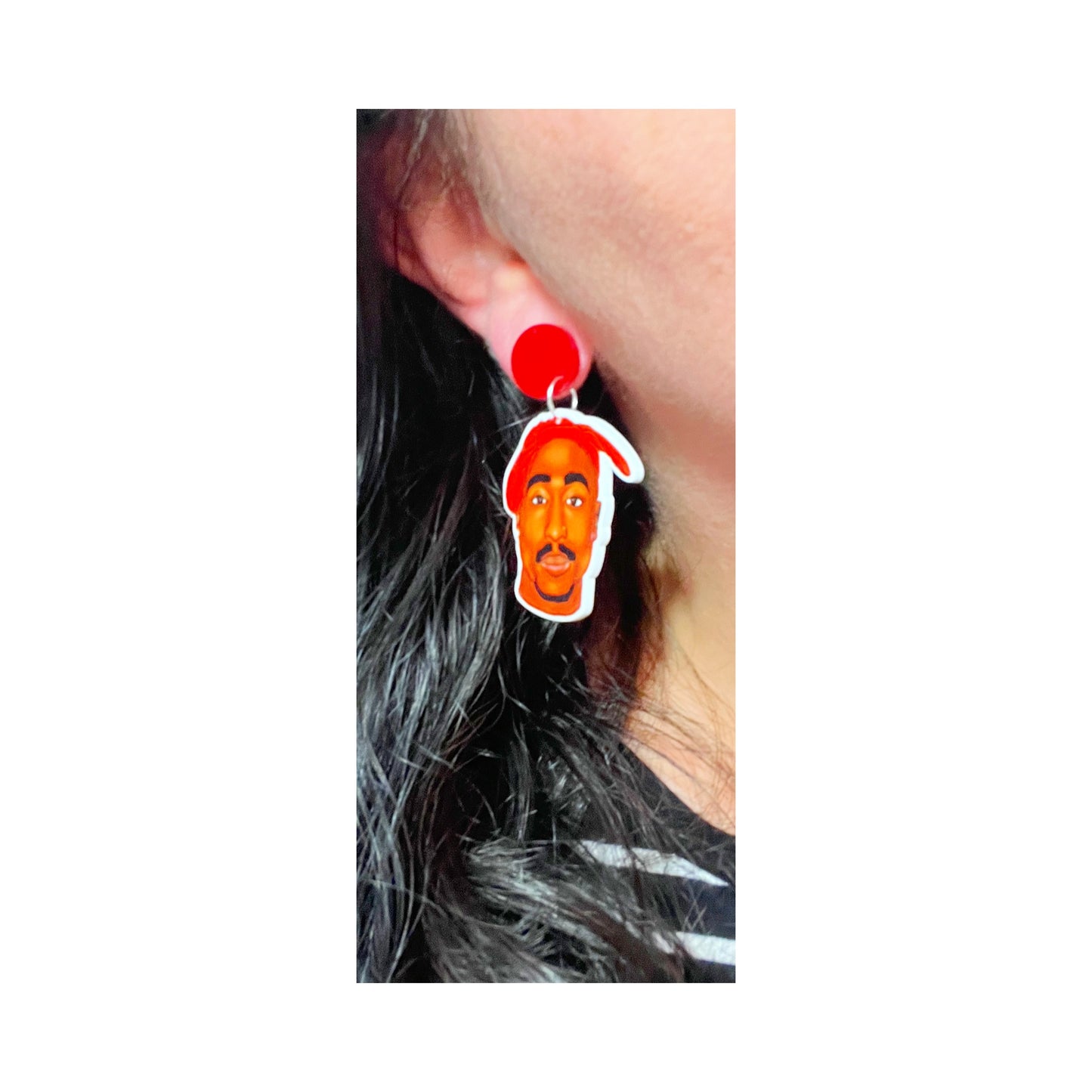 2Pac Acrylic Drop Earrings