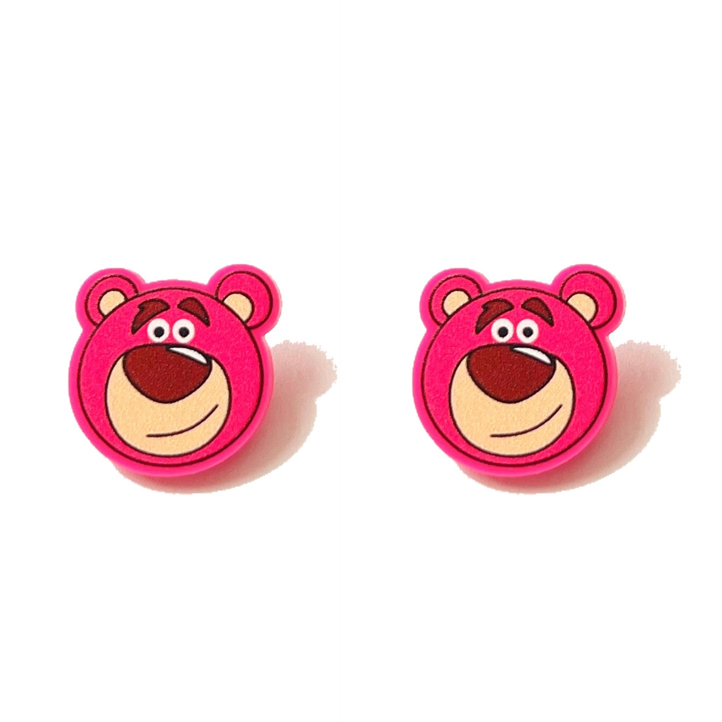 Strawberry Bear Acrylic Post Earrings