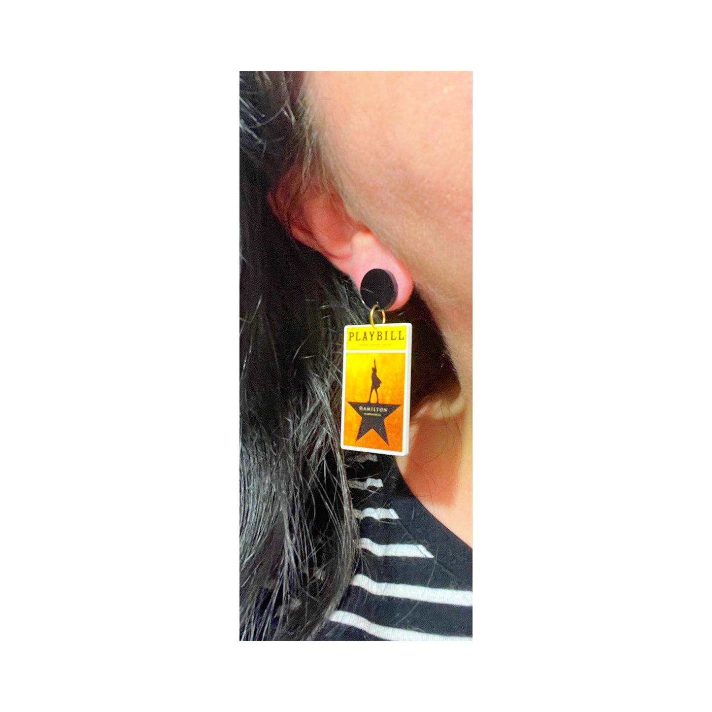 Hamilton Playbill Drop Earrings