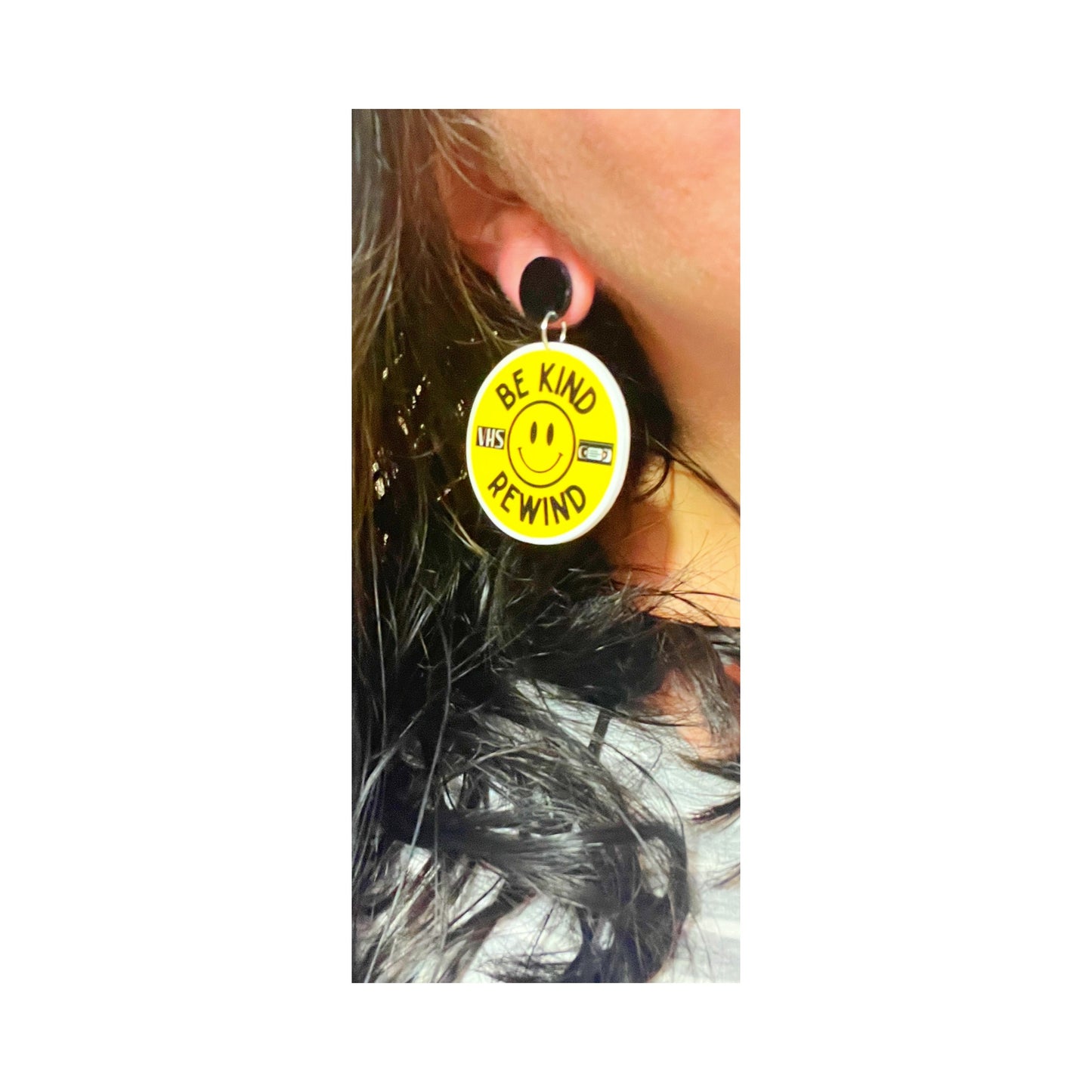 Be Kind Rewind Acrylic Drop Earrings