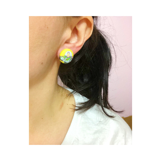 You've Got A Friend Fabric Button Earrings