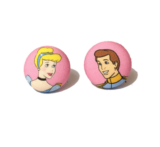 So This is Love Couples Fabric Button Earrings