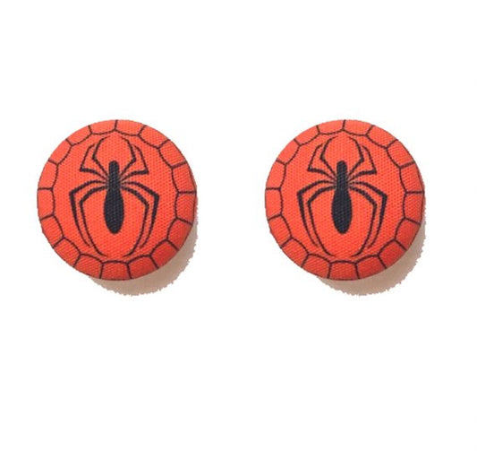 Spidey Fabric Button Earrings