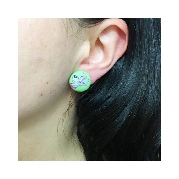 Robin & Marian Fabric Button Earrings