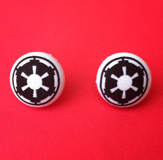 Galactic Seal Fabric Button Earrings