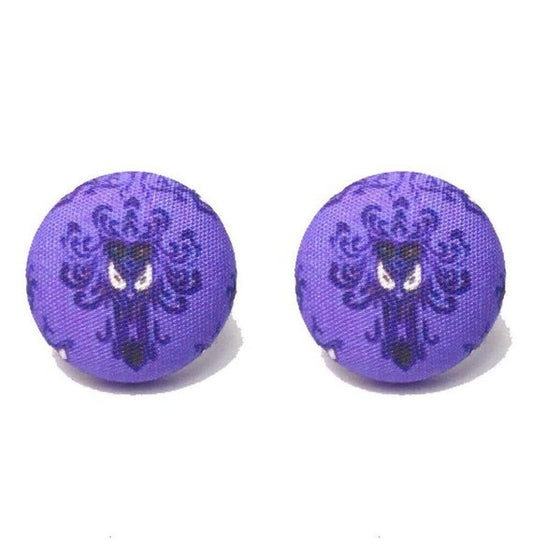 Haunted Wallpaper Inspired Fabric Button Earrings