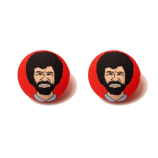 Happy Accidents Fabric Button Earrings