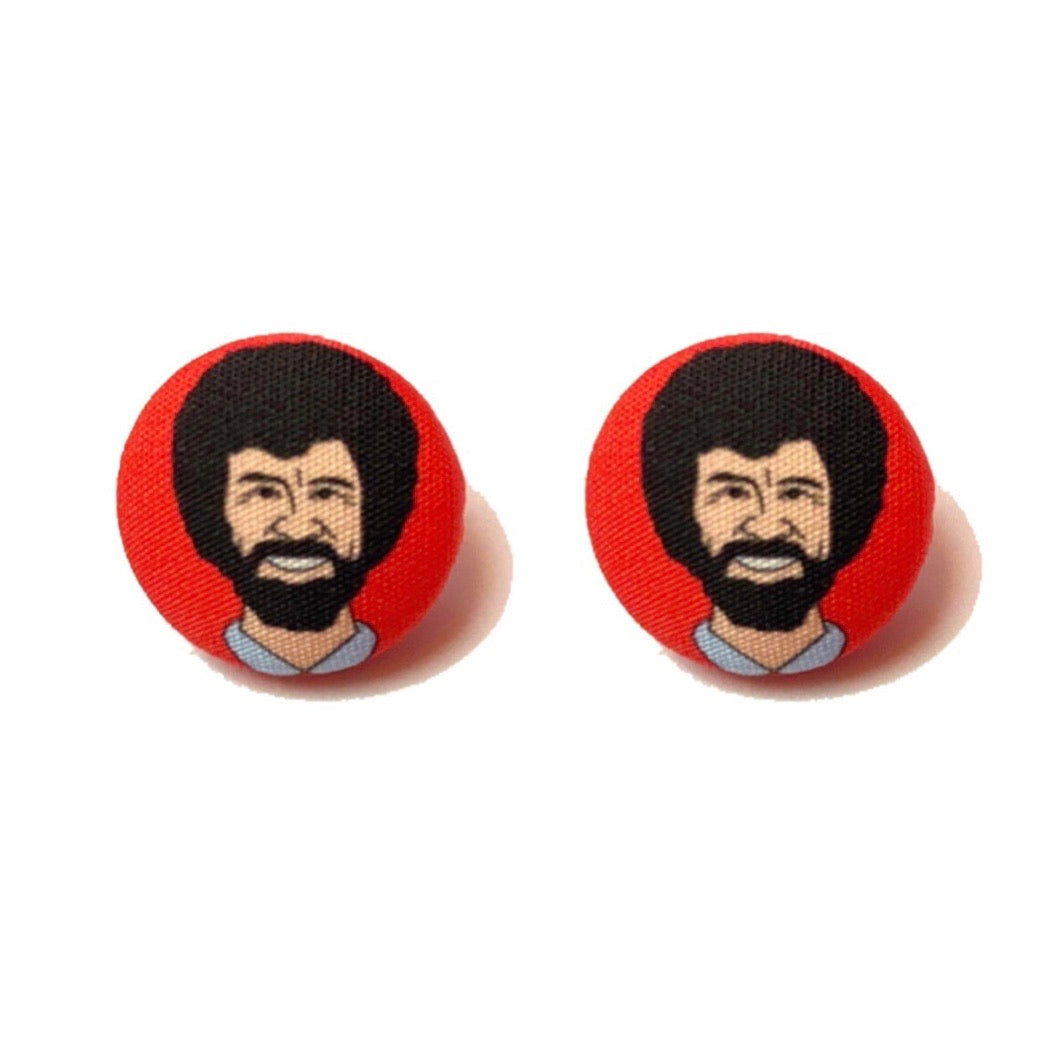 Happy Accidents Fabric Button Earrings