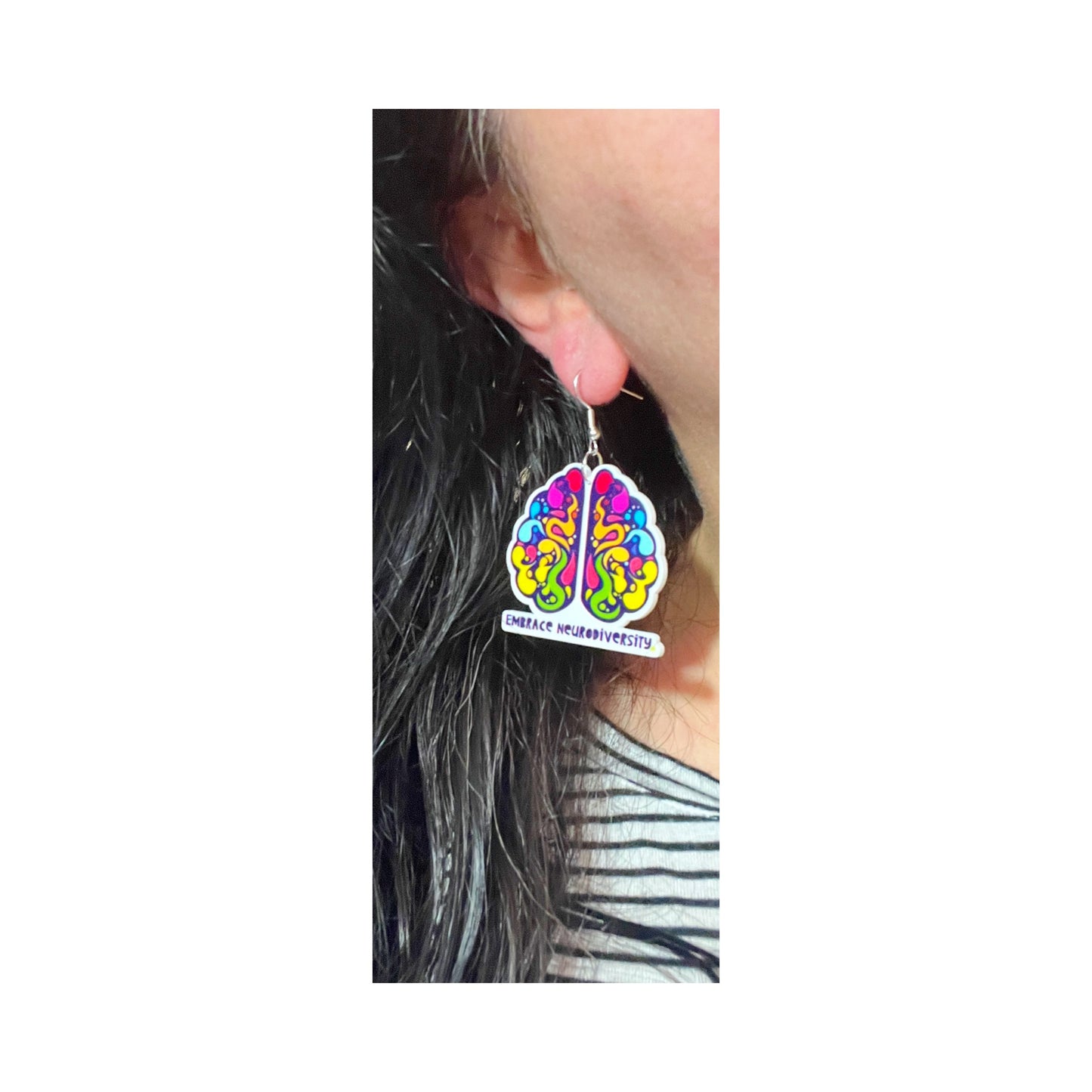 Embrace Neurodiversity Acrylic Drop Earrings