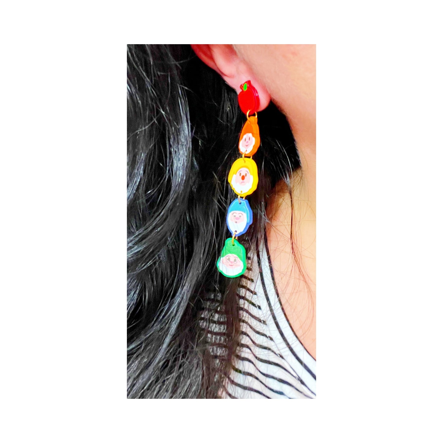 Snow & Dwarves Tiered Drop Earrings