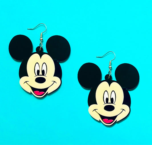 Mouse Mid-Size Acrylic Drop Earrings