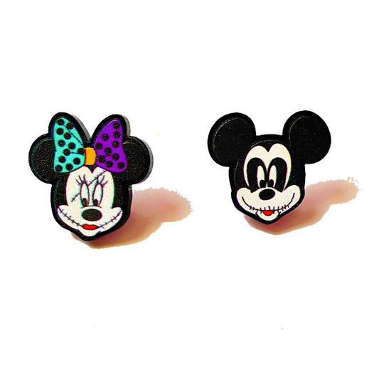 Jack & Sally Mouse Acrylic Post Earrings