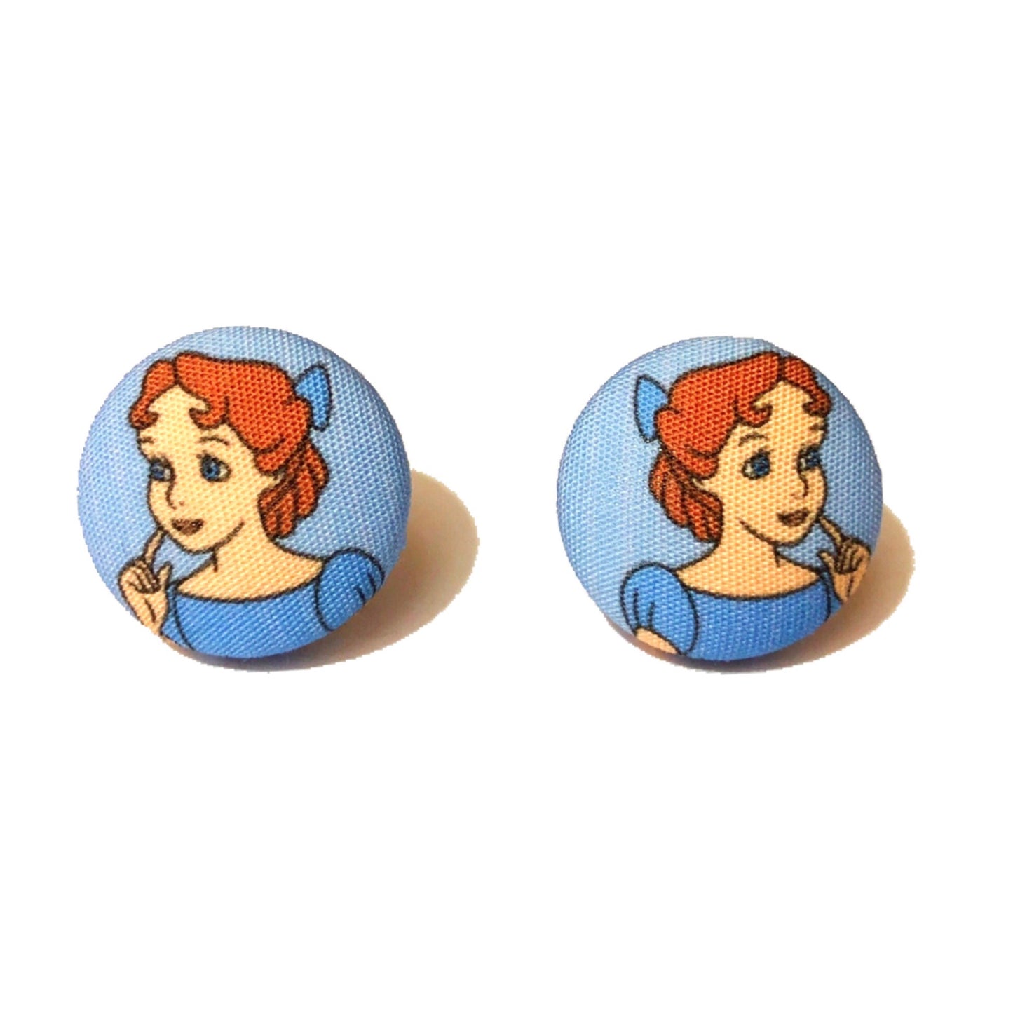 Wendy Darling Fabric Button Earrings