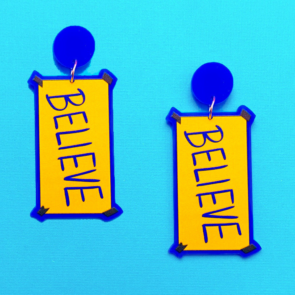 Believe Ted Lasso Drop Earrings