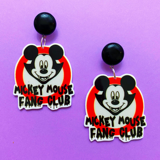 Mouse Fang Club Drop Earrings