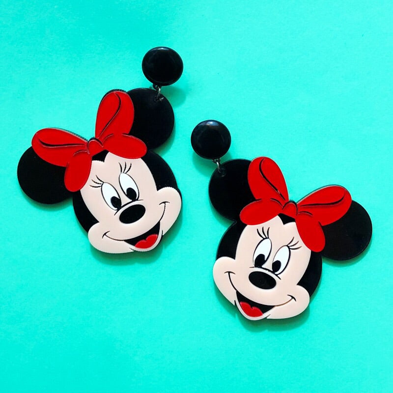 Minnie Large Acrylic Drop Earrings