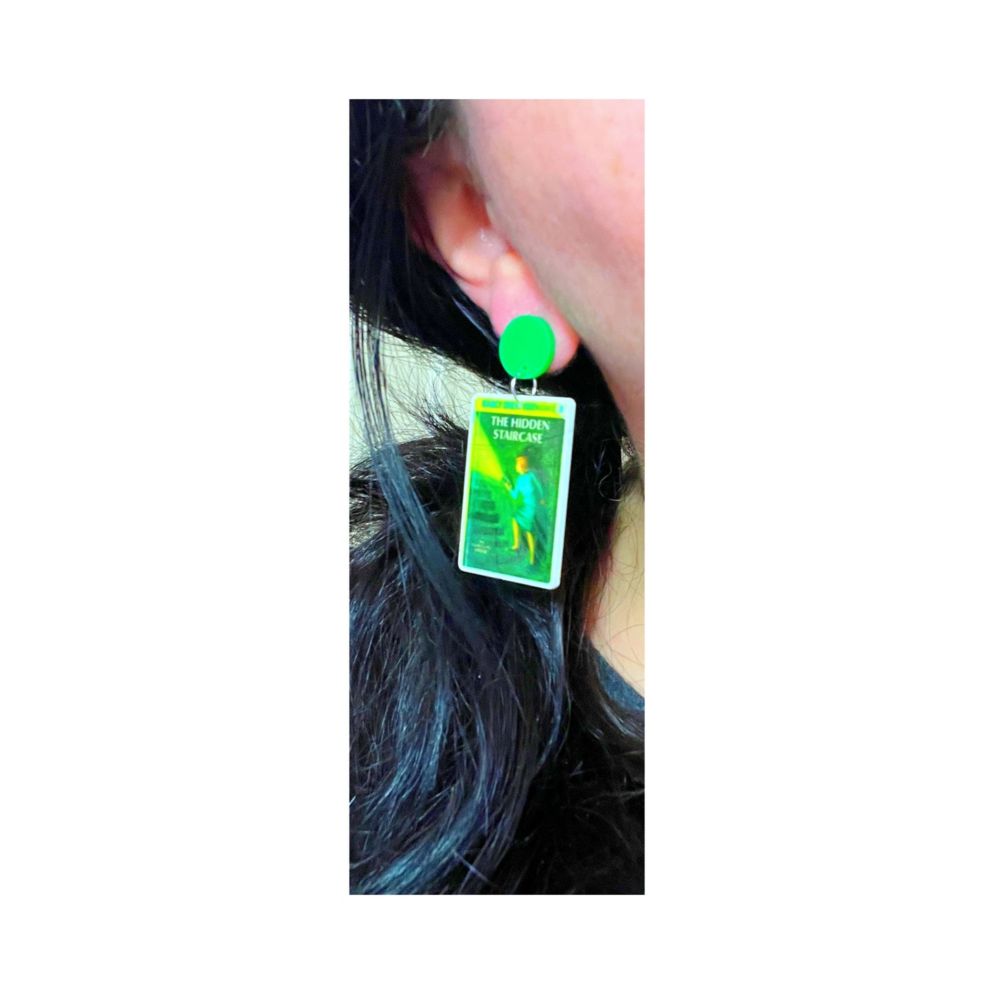 Nancy Drew Inspired Acrylic Drop Earrings