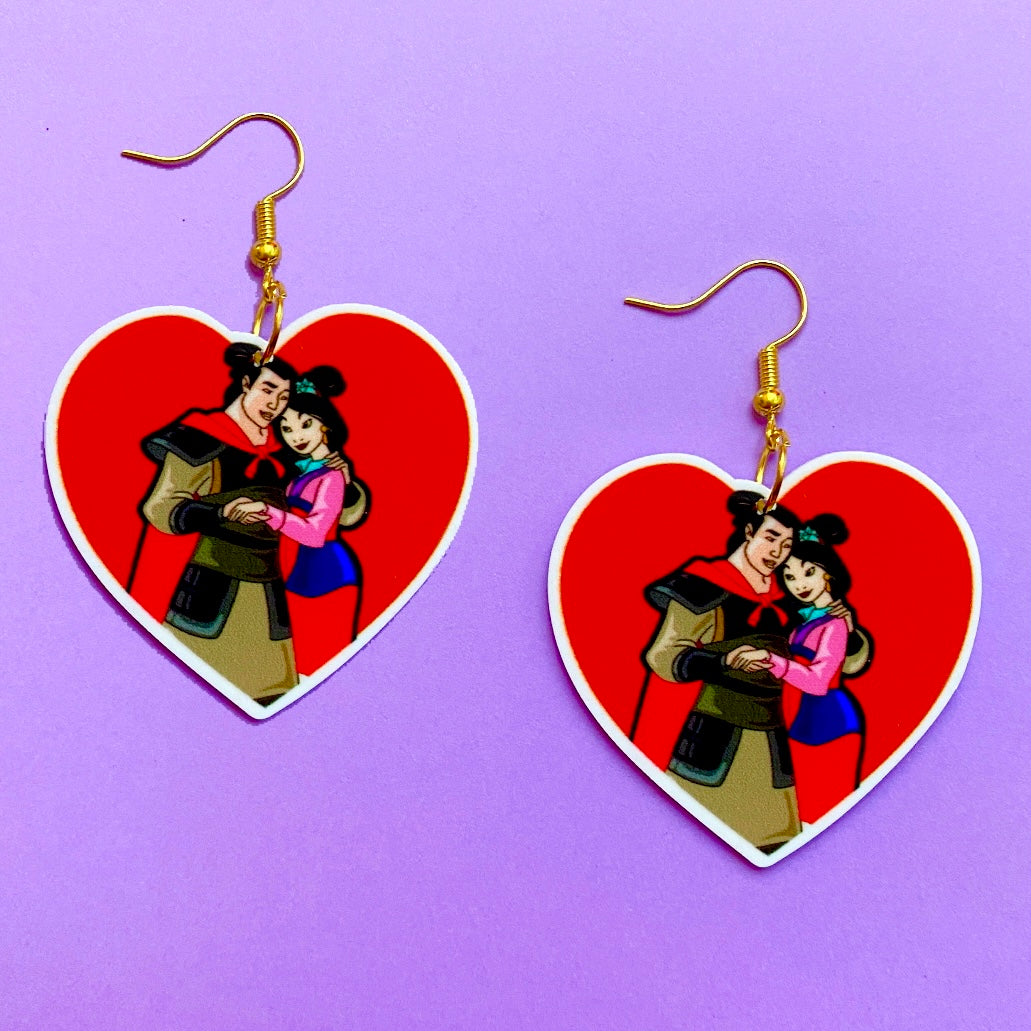 Mulan & Li Shang Inspired Drop Earrings