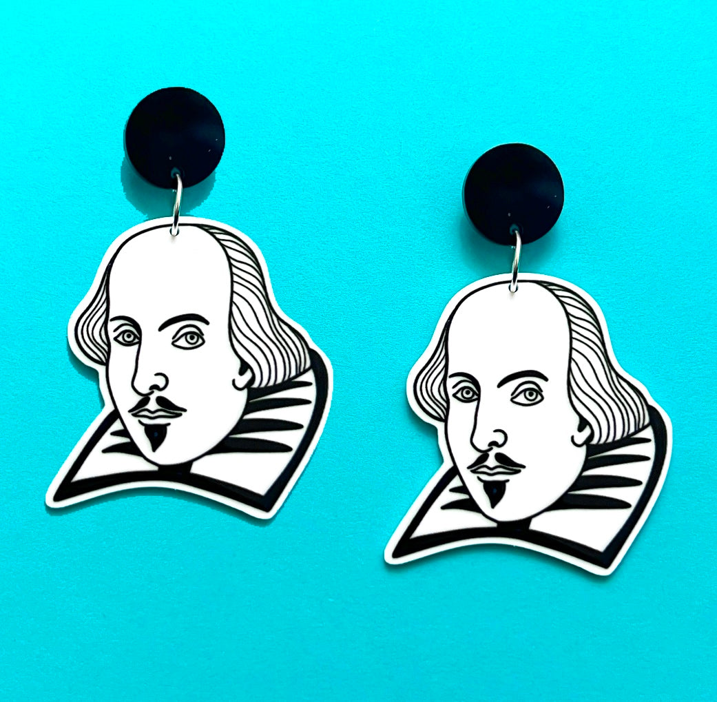 Shakespeare Acrylic Drop Earrings
