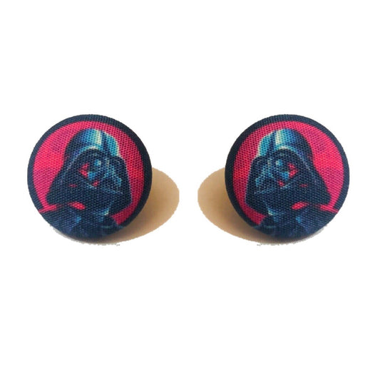 Vader Fabric Button Earrings