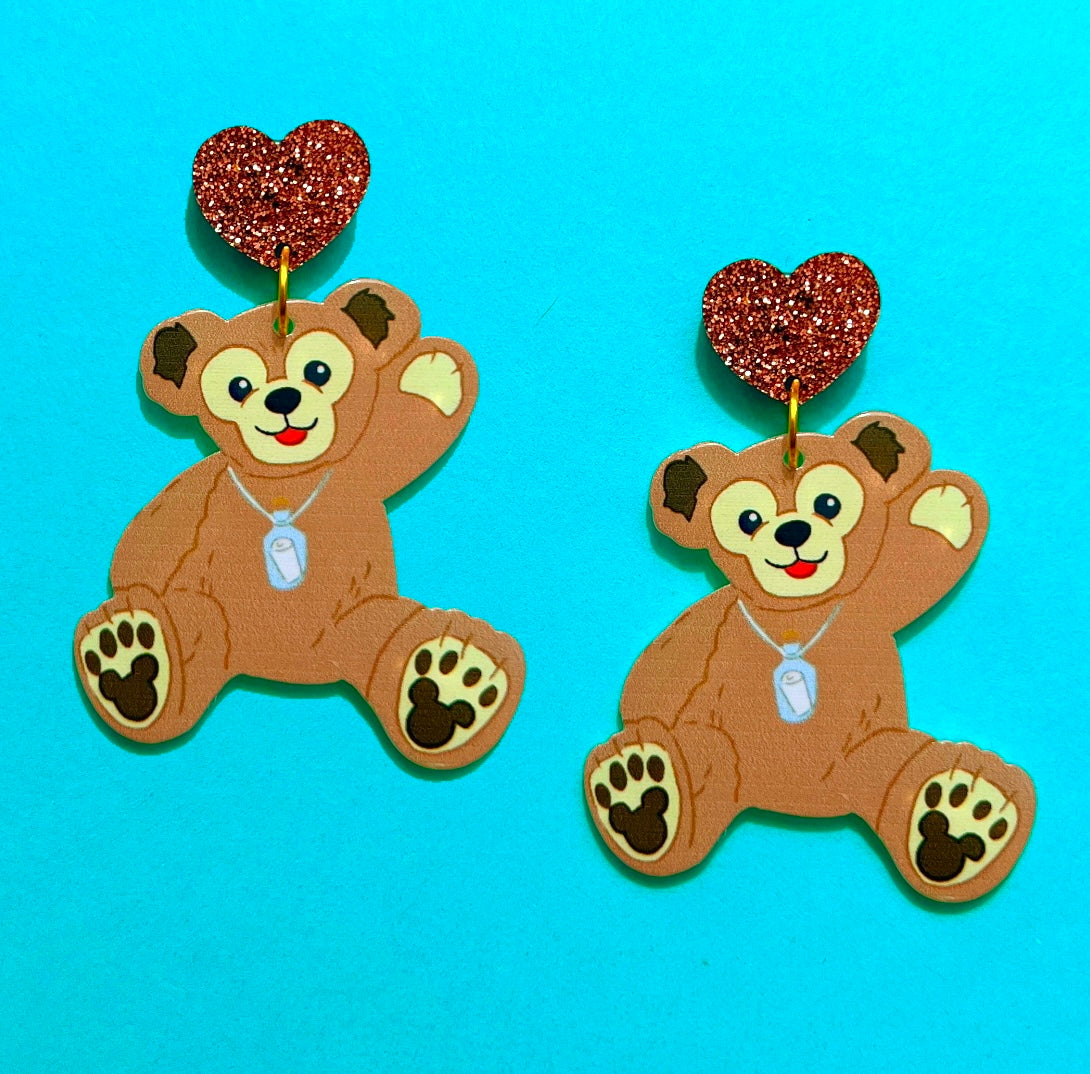 Cutie Bear Acrylic Drop Earrings