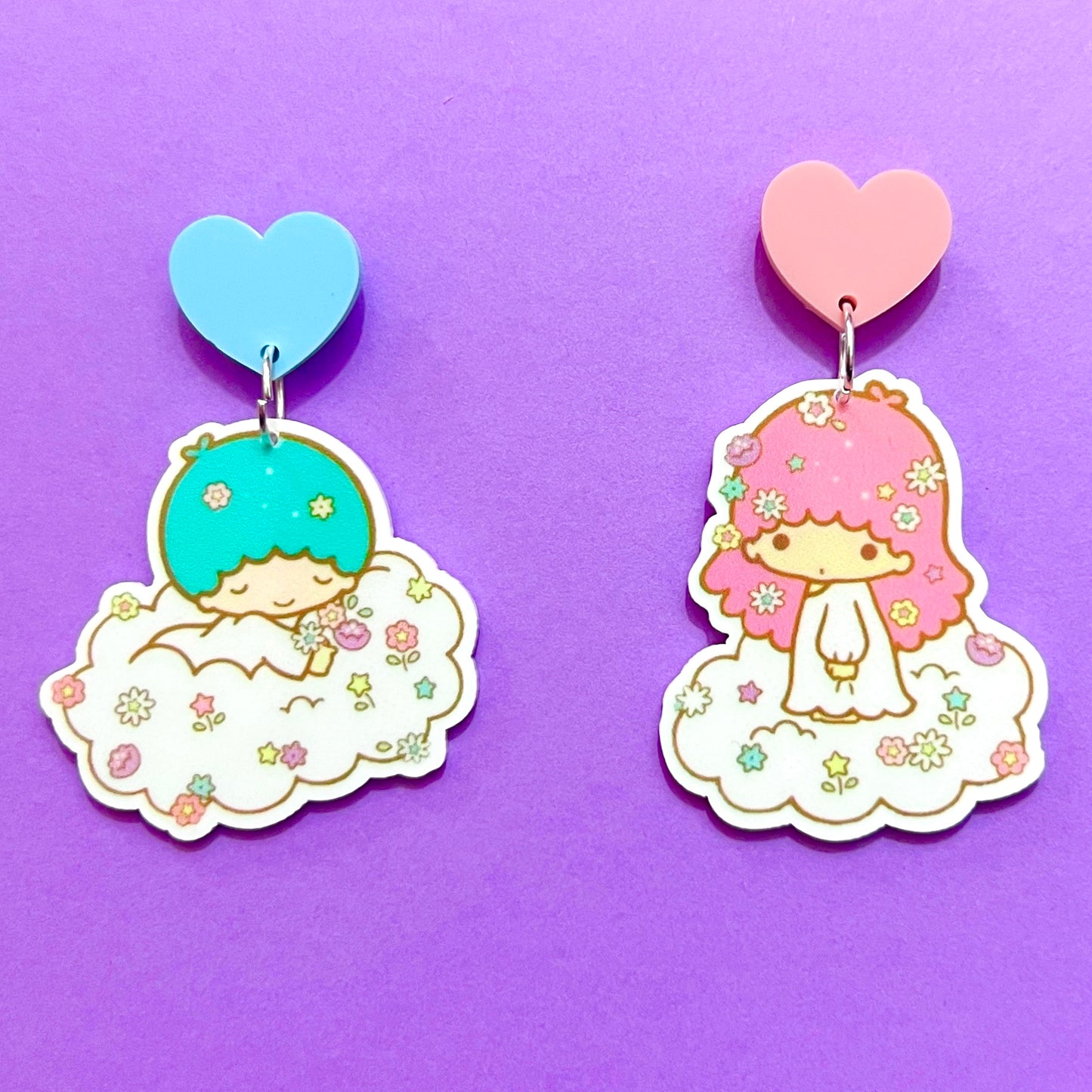 Little Twin Stars Acrylic Drop Earrings