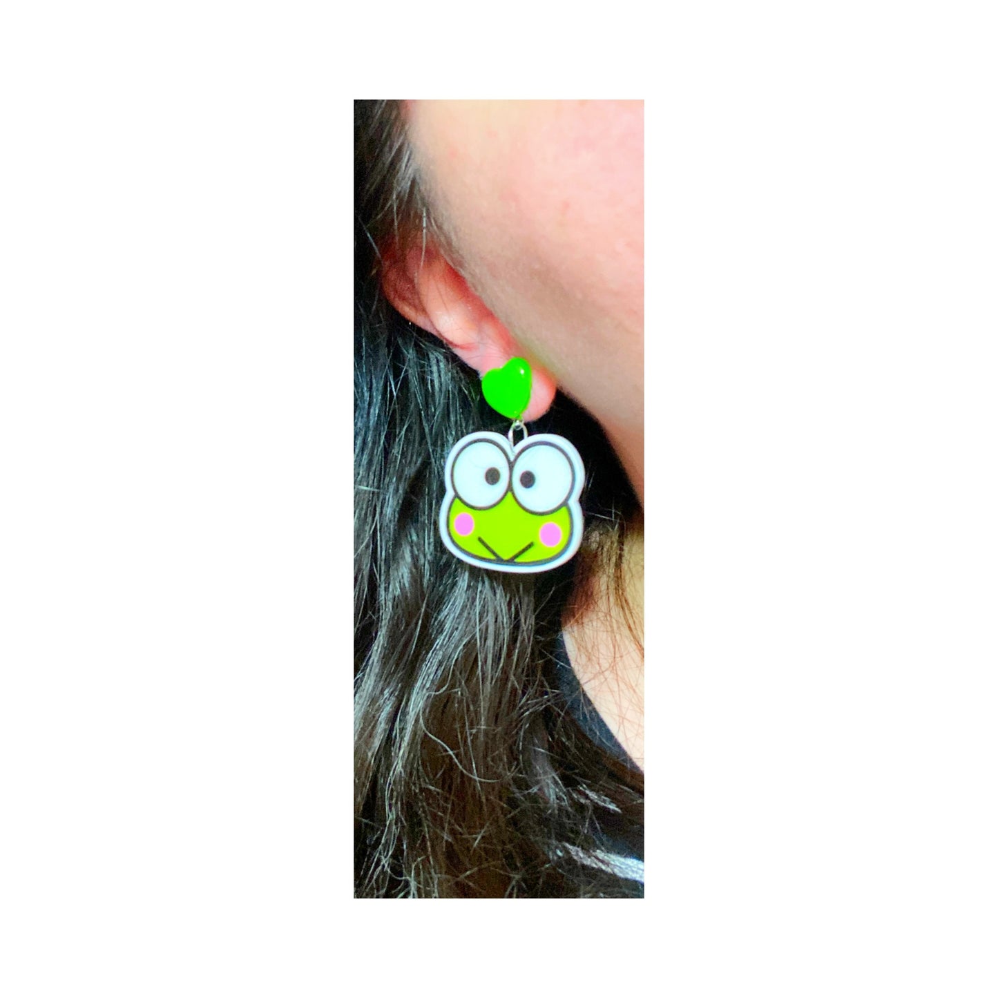 Kawaii Frog Acrylic Drop Earrings