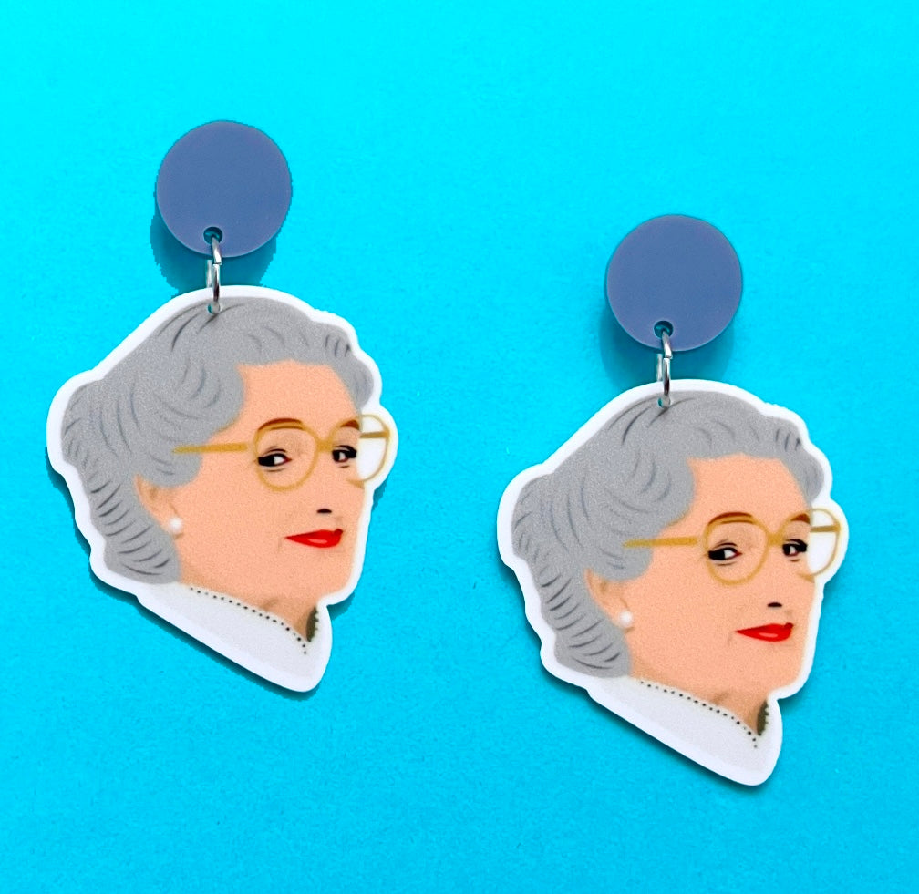 Mrs. Doubtfire Inspired Acrylic Drop Earrings
