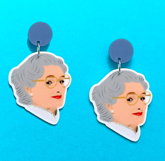 Mrs. Doubtfire Inspired Acrylic Drop Earrings