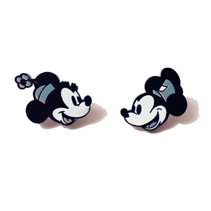 Retro Steamboat Mouse Couple Post Earrings