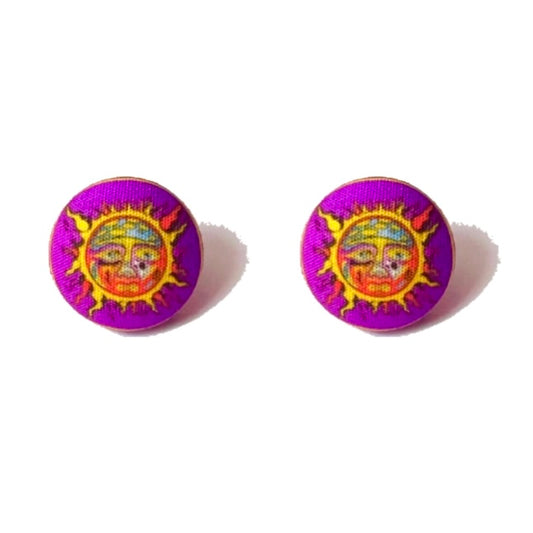 Sublime Fabric Button Earrings