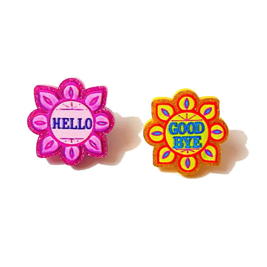 Hello Goodbye  Inspired Post Earrings