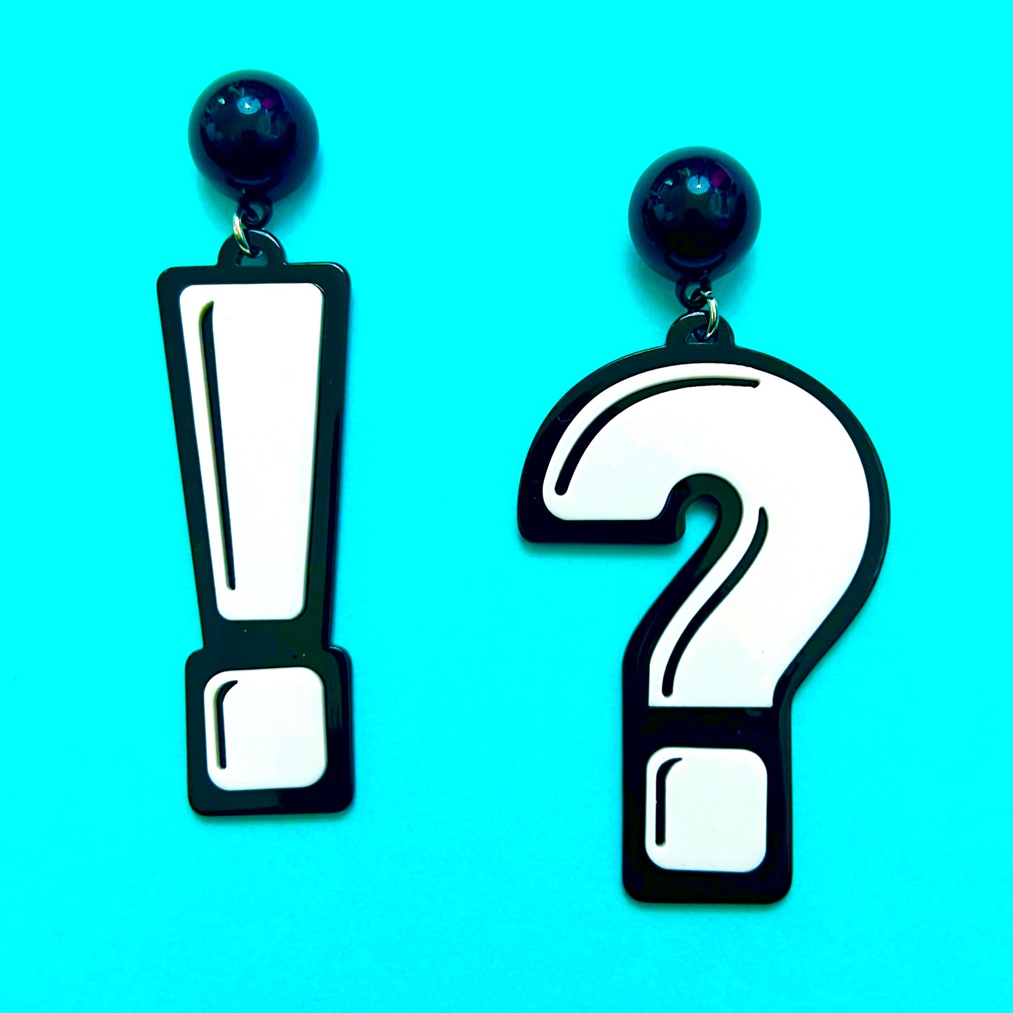 Punctuation Marks Acrylic Drop Earrings