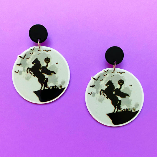 Headless Horseman Sleepy Hollow Inspired Drop Earrings