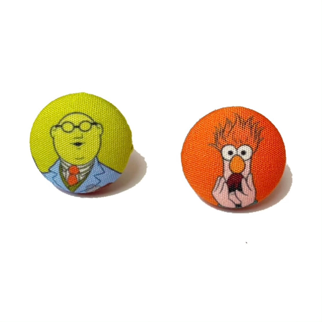 Bunsen Bros Fabric Button Earrings