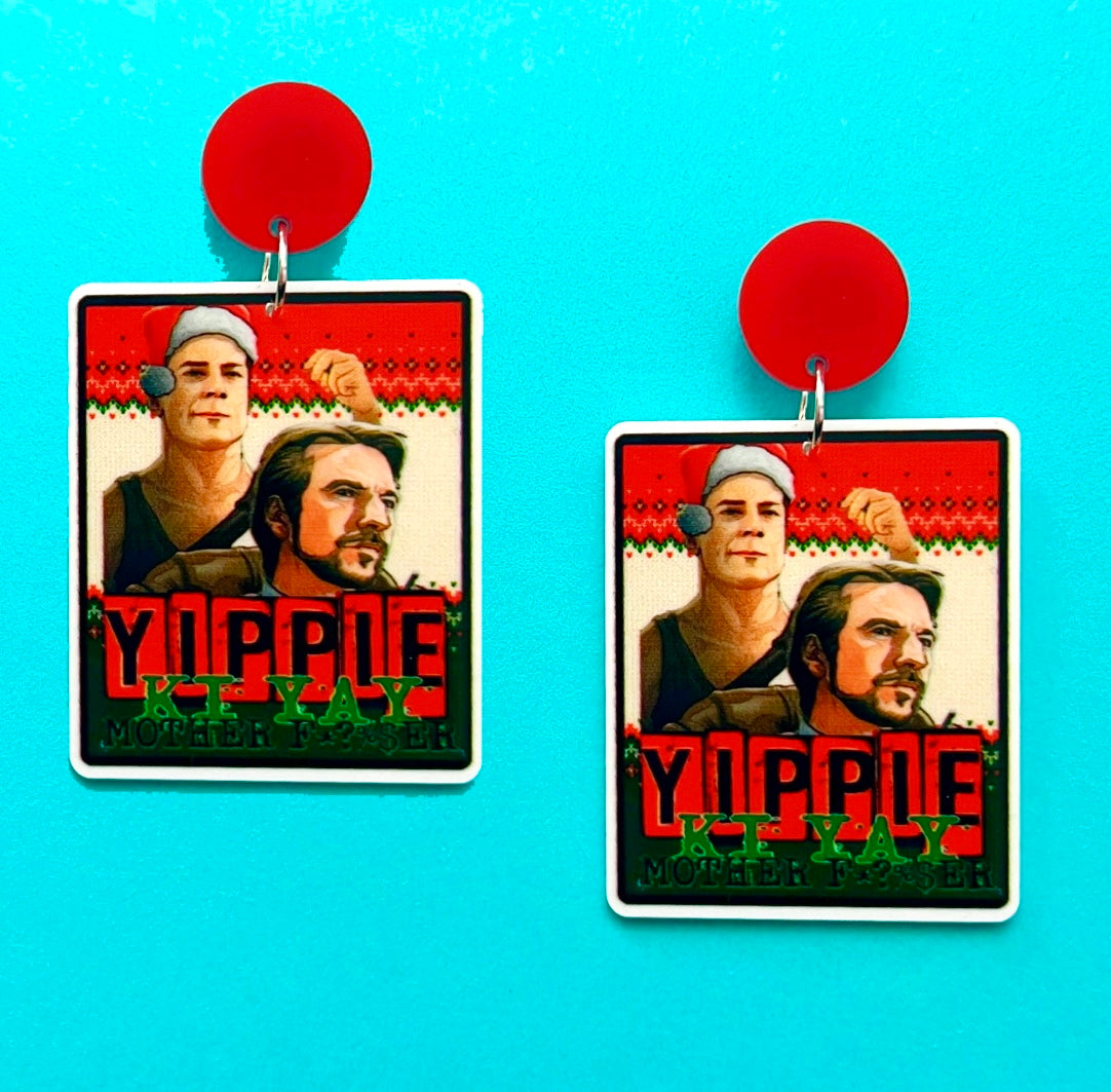 Die Hard Christmas Drop Earrings