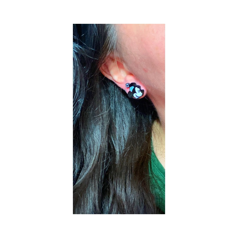 Retro Steamboat Mouse Couple Post Earrings