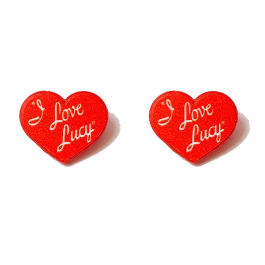 Lucy Love Heart Acrylic Post Earrings