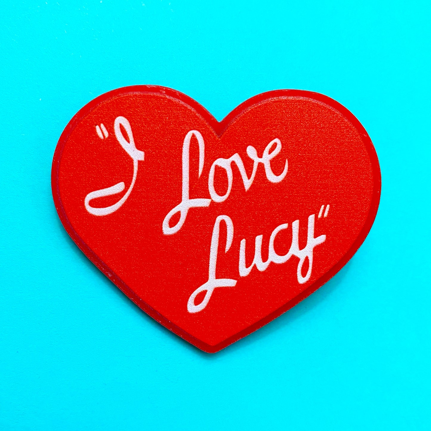Lucy Love Heart Acrylic Pin Brooch