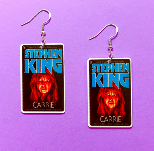 Carrie Book Acrylic Drop Earrings