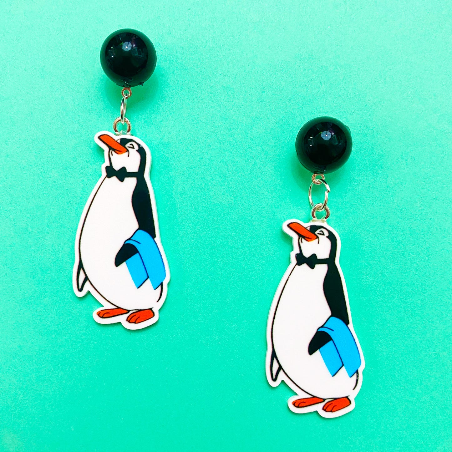 Jolly Holiday Penguin Drop Earrings