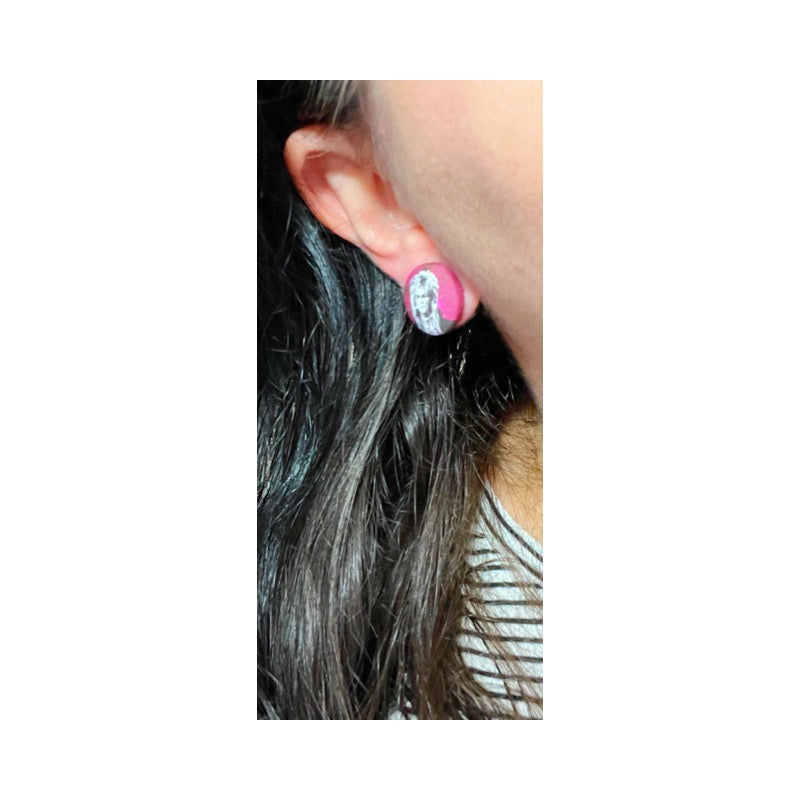 Jareth Fabric Button Earrings