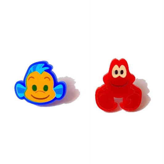 Flounder & Sebastian Emoji Acrylic Post Earrings