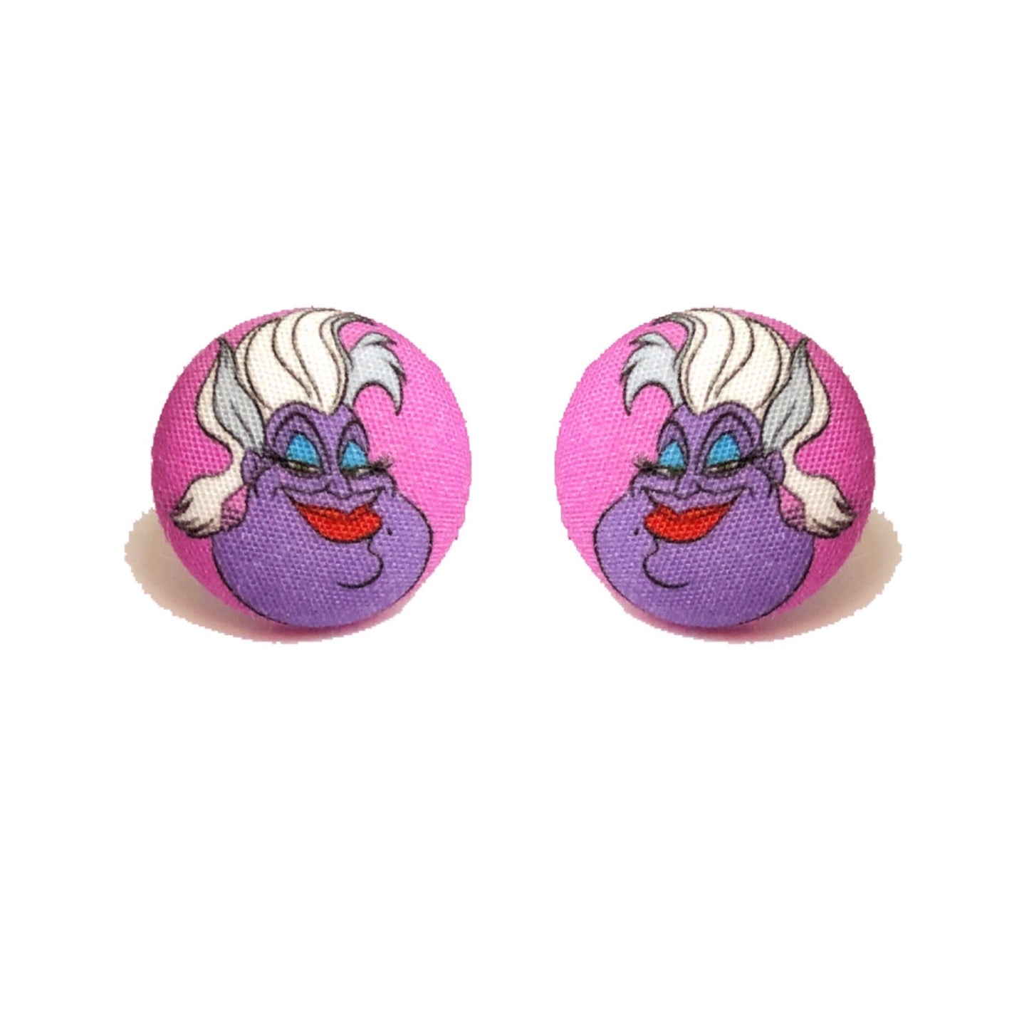 Ursula Fabric Button Earrings