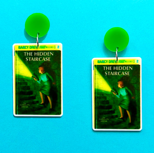 Nancy Drew Inspired Acrylic Drop Earrings