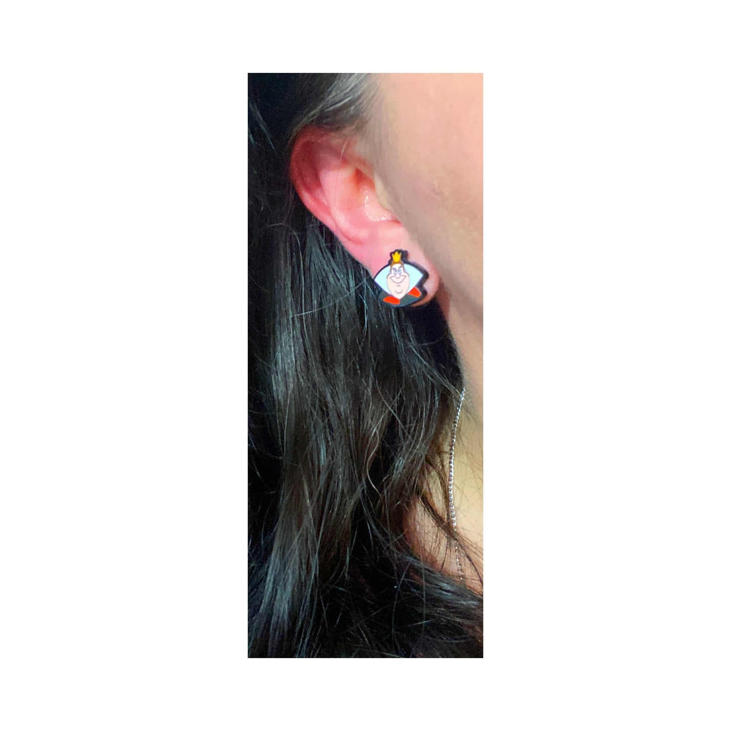 Queen of Hearts Inspired Acrylic Post Earrings