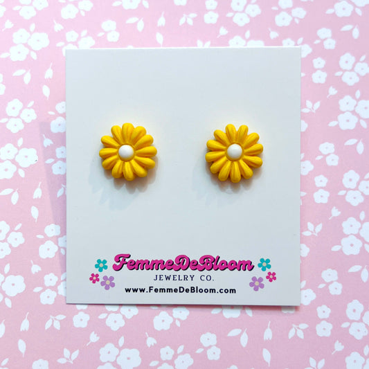 FREE GIFT - Yellow Flower Post Earrings