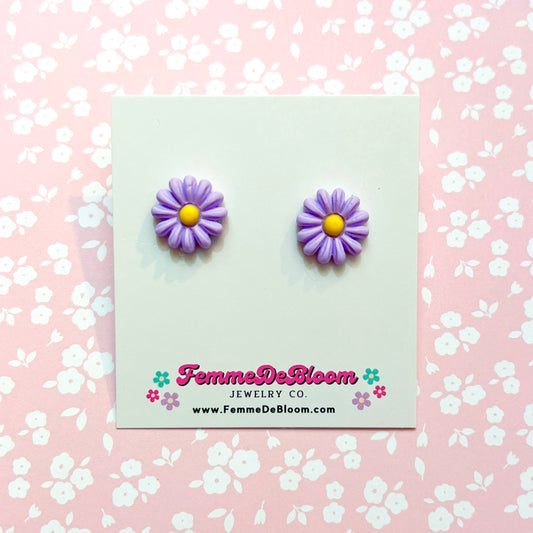 FREE GIFT - Lavender Flower Post Earrings