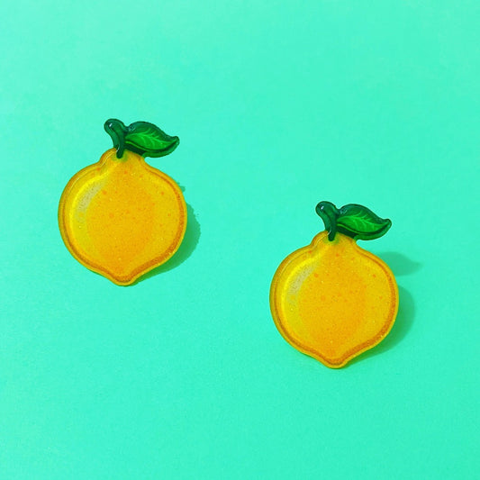 Sparkle Lemon Post Earrings