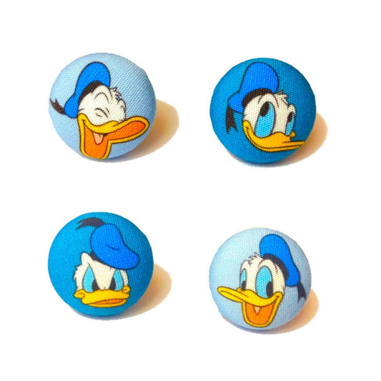 Donald Moods Fabric Button Earring Set
